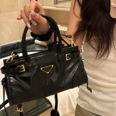 P家油蜡皮softlux mini腋下包手提波士顿Bonnie迷你菜篮子邮差包