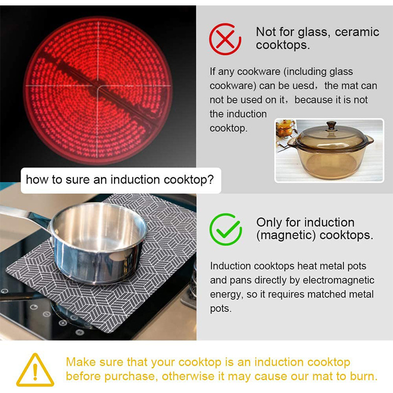 Nueva cocina de inducción estera de silicona estera protectora estera de silicona antideslizante estera de cocina de inducción estera de aislamiento de cocina
