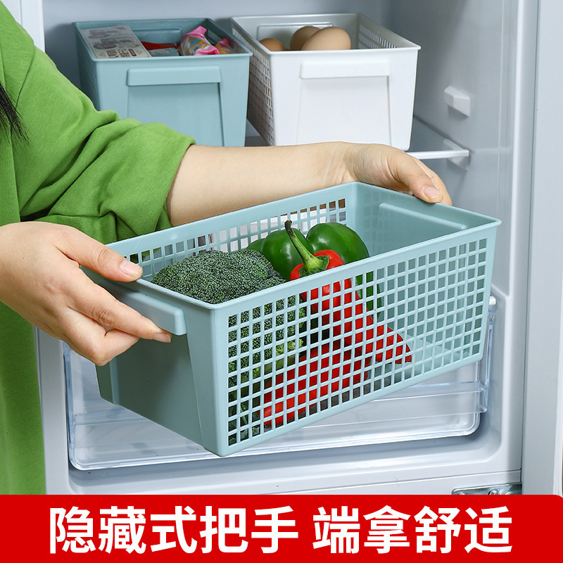 Cesta de almacenamiento de escritorio Almacenamiento de refrigerios cesta de almacenamiento rectangular hueca caja de almacenamiento cesta de plástico cesta de almacenamiento