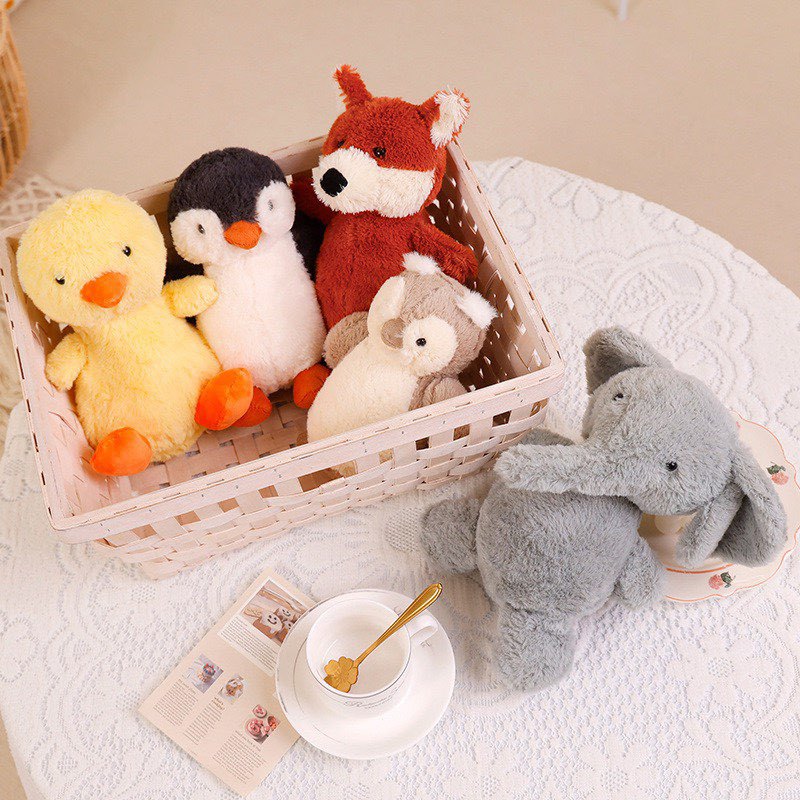 Realistic Curly Haired Plush Doll Soft Stuffed Toy For Children_voghion.com