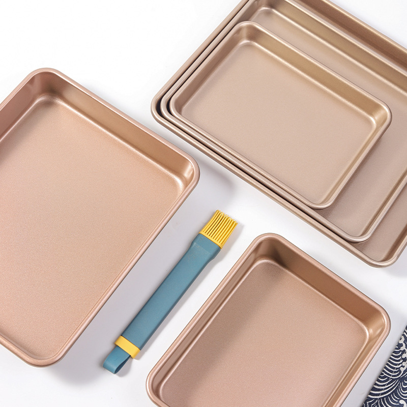 Non-stick baking pan rectangular household ancient cake roll mold oven with tiramisu grilled fish grilled chicken snowflake cake