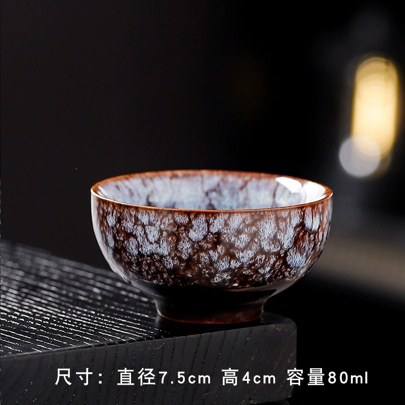 Jianzhan чайная чашка чашка мастера одна чашка для чая керамическая чашка для чаепития в технике обжига изменение кабины кунг-фу чайный набор домашний обжиг маленькая чашка чайная чаша керамическая