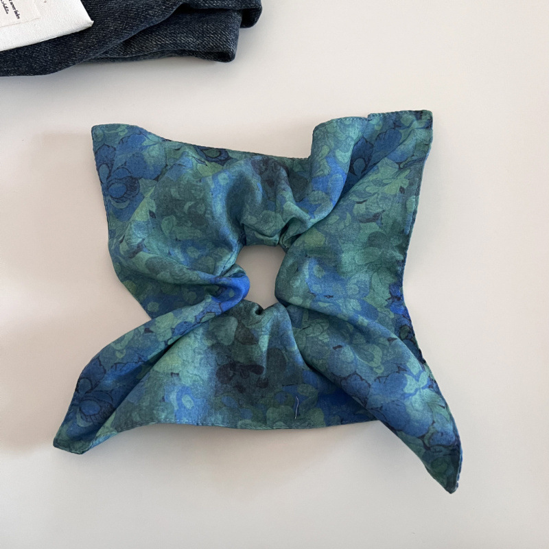 X1-482 블루 그린 스퀘어 스카프