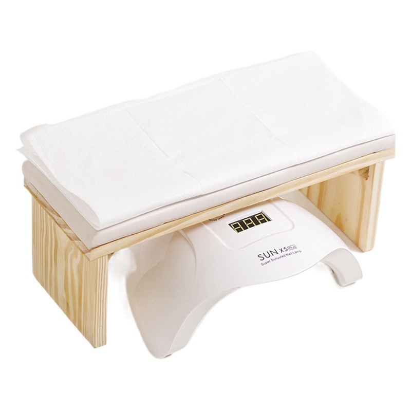 Herramienta de almohada de mano de manicura de estilo japonés registro estera de estilo simple máquina de fototerapia de Internet celebridad madera maciza estera de mesa de lujo ligero
