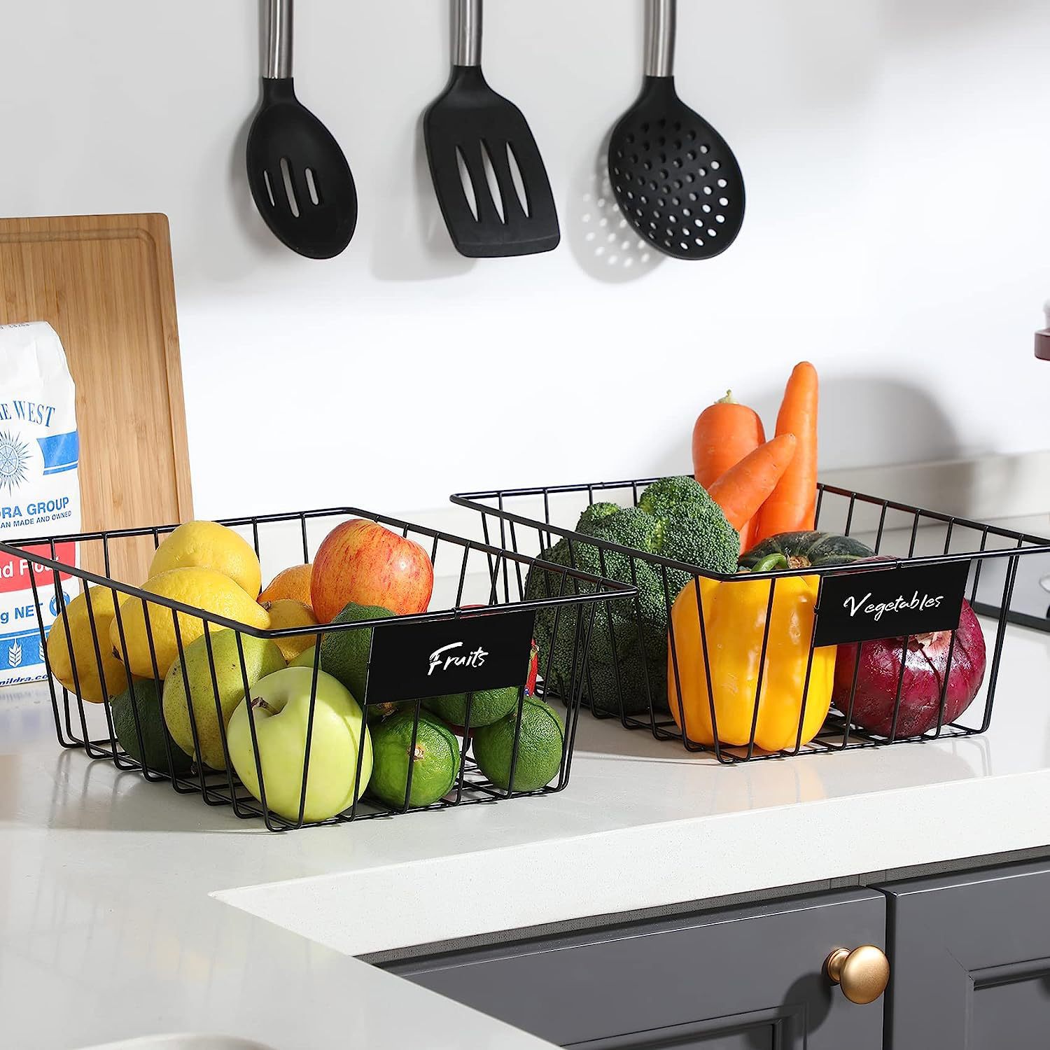 Cesta de almacenamiento creativa para sala y cocina, ideal para frutas, verduras y snacks