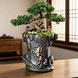 高级盆景花盆陶瓷造景摆件小叶黄杨六月雪专用盆观赏微景观花盆