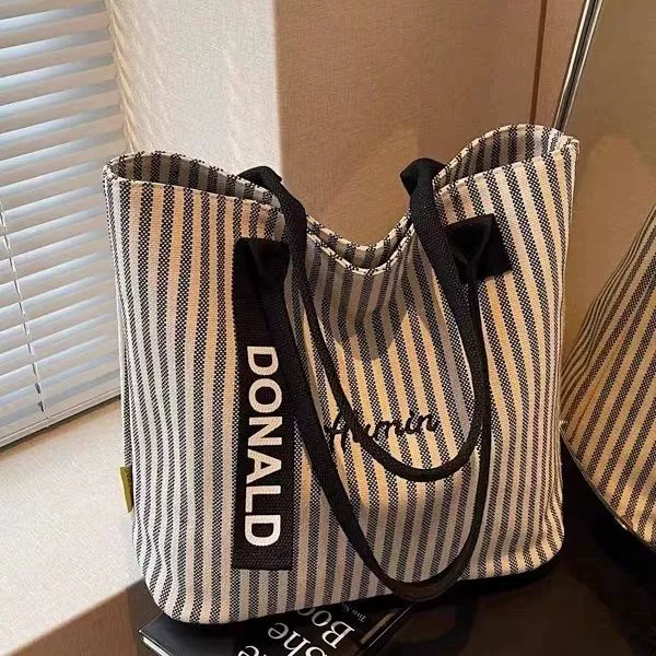 Summer shopping bag, capacious linen bag one shoulder