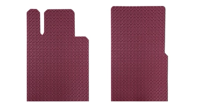 non-slip, wear-resistant, odorless rubber | Universal Foot Pad - burgundy-driver-and-passenger-seats
