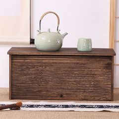 無垢材中国茶セットプーアル茶収納ボックスティールームティーカップラック収納ラック防塵ローラーブラインドドア収納キャビネットティーカップ