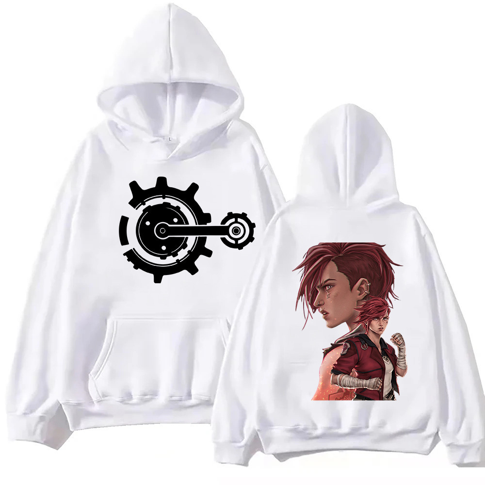 Arcane-Vi Graphic Hoodie Women Men Tracksuit Sudaderas Aest