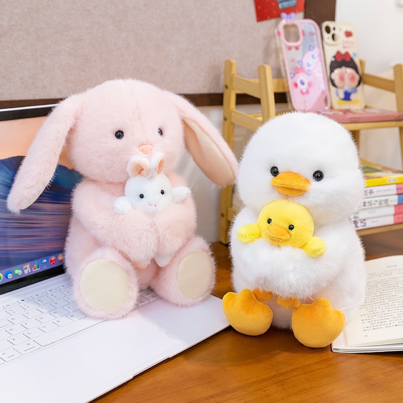 Nueva serie transfronteriza madre e hijo conejo de orejas largas zorro muñeco de peluche muñeca de mesa muñeca de confort muñeca lindo regalo