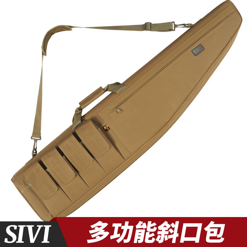 Outdoor 600D Multifunctional Oblique Gun Bag 1.2m Satchel Cross-Body Bag Real Cs Hunting Tactical Fishing Gear Bag
