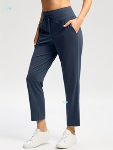 Women's Pants High Waisted Ankle Golf Pants 2 Pockets 7 8