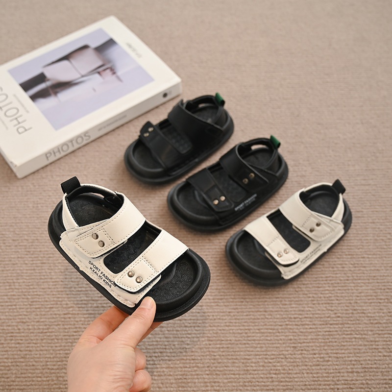 New Summer Children's Sandals For Boys Medium And Large Children Soft Soled Beach Shoes Fashionable And Versatile Sports Sandals For Students_voghion.com