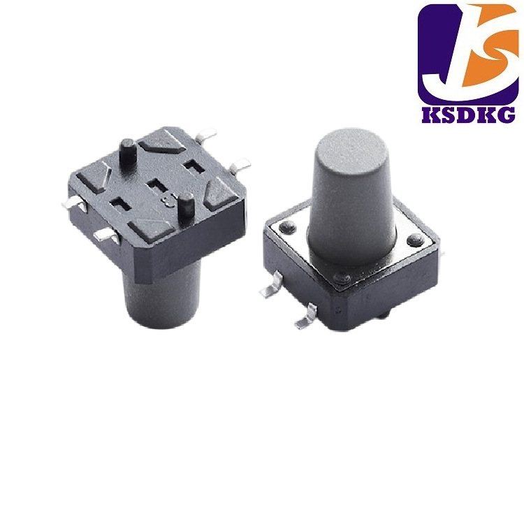 轻触开关插件四脚贴片长支架耐温复合银点轻触按键开关