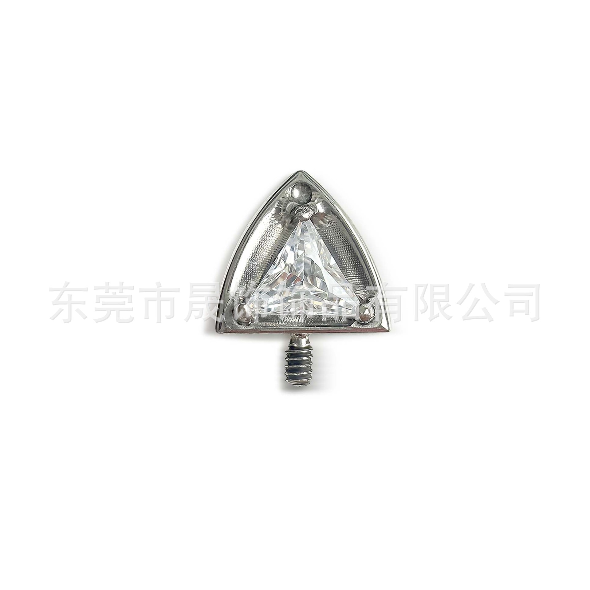 F136 Titanium 猫 Ear 朵 Tragus 钉 Studded Cubic Zirconia Helix Cartilage Stud G23 Implant Grade Titanium Internal Thread Labret Stud Piercing Jewelry