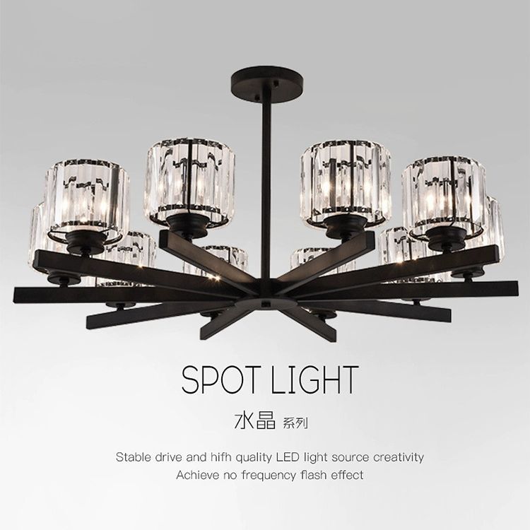 Nordic Style Living Room Chandelier Crystal Light Luxury Internet Popular Modern Home Atmospheric American Style Simple Creative Lighting for Dining Room and Bedroom