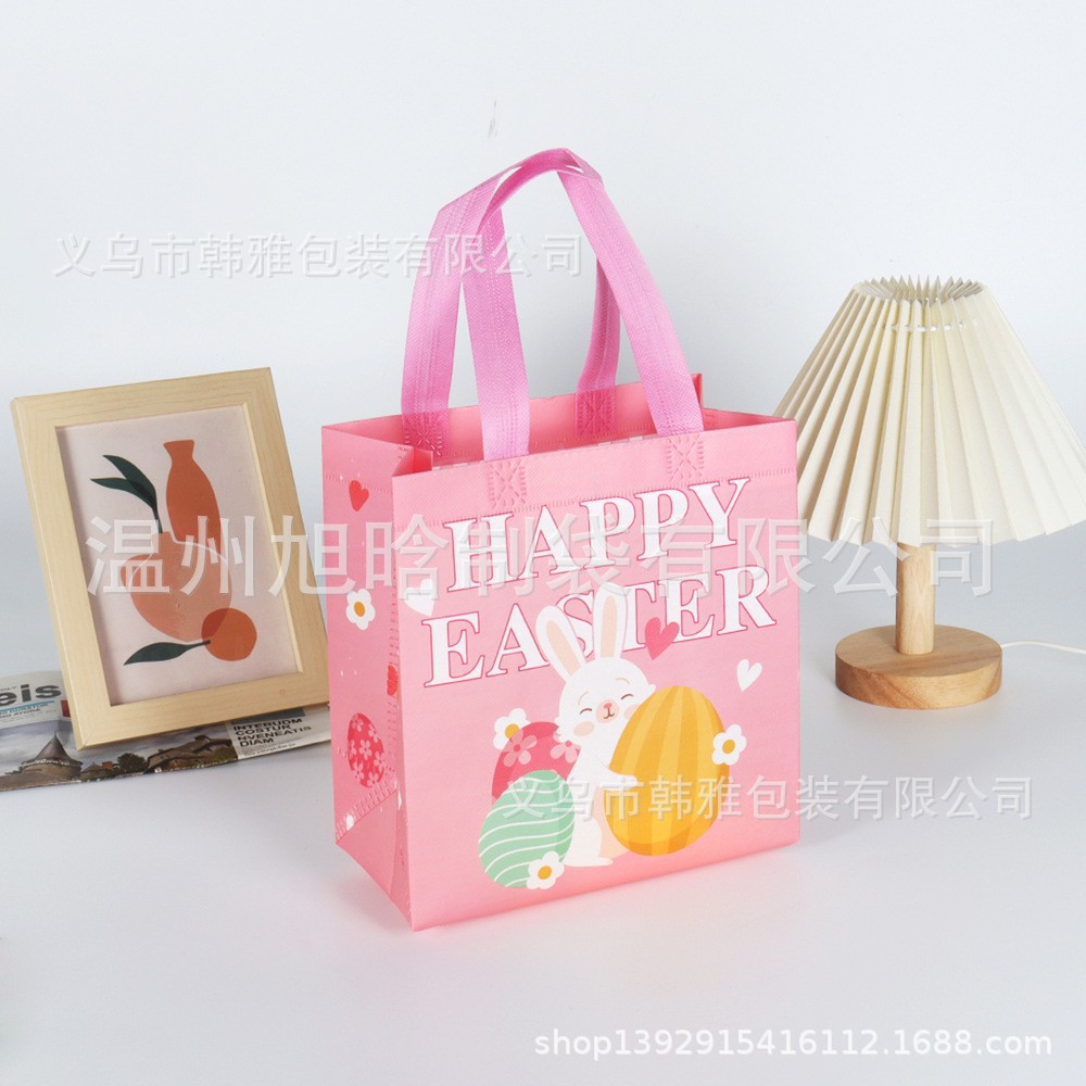 Transfronterizo en stock Bolsa de regalo de Pascua Bolso de dibujos animados no tejido Bolso de decoración de fiesta tridimensional grande traje