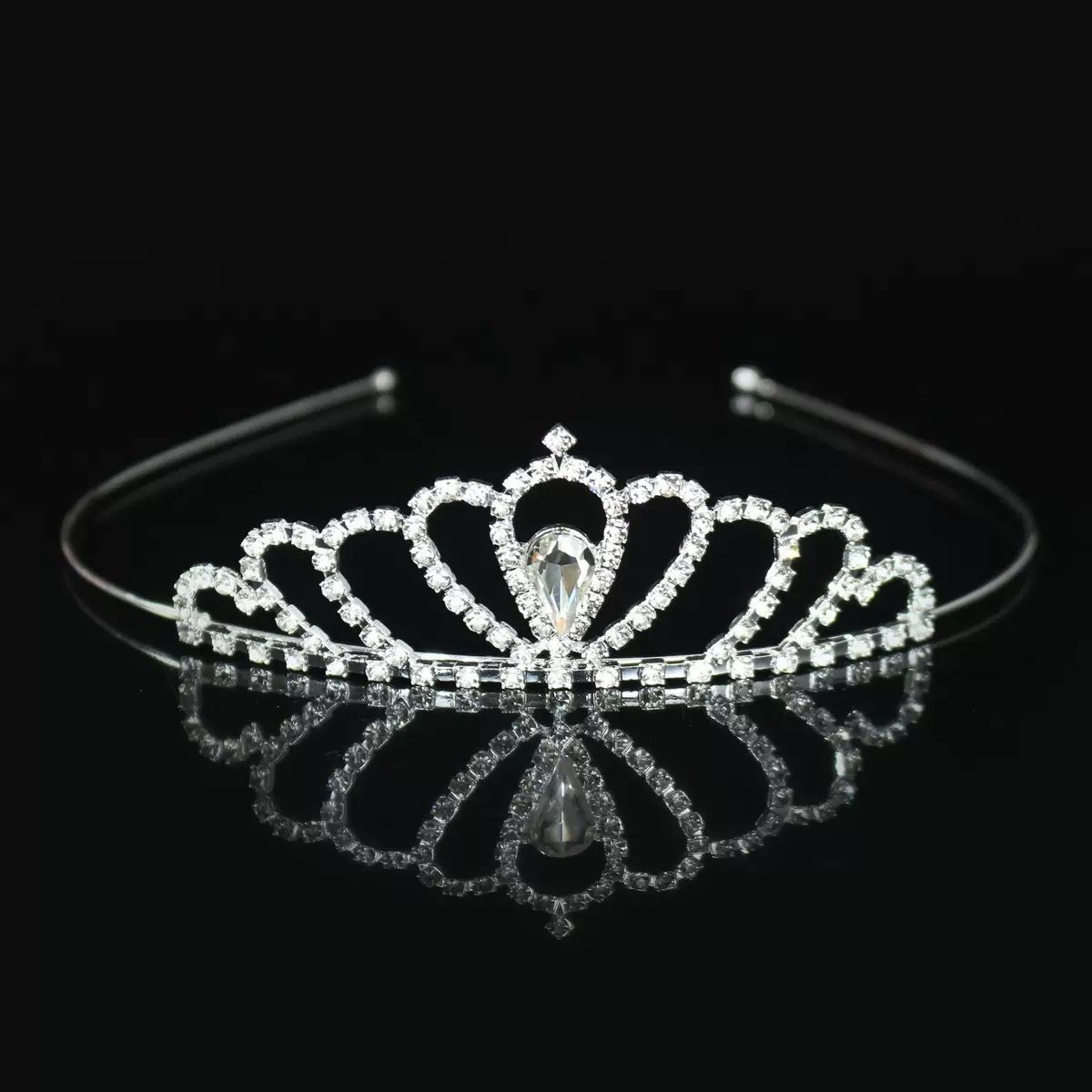 Princesa de moda coreana simple corona de cumpleaños coronas de cabello bandas de alea diamante para niños coronas pequeñas