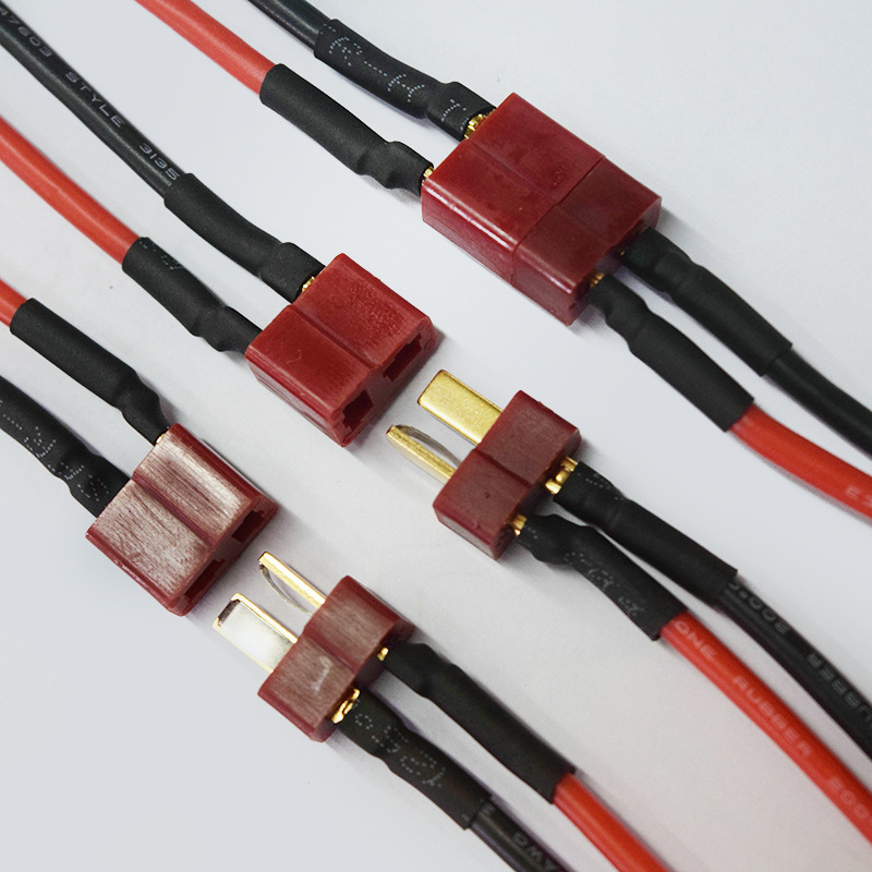 Gold-Plated Aircraft Model t Plug-In Remote Control Aircraft Lithium Battery Connection Line Male and Female Plug-In Ames Amt Plug-In Scooter Wiring Harness
