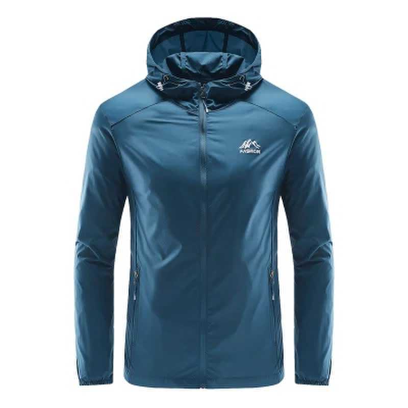 Foreign Trade Ice Silk Sun Protection Suit Men's Summer Breathable Casual Trendy Skin Clothing Outdoor Fishing Sports Sun Protection Suit