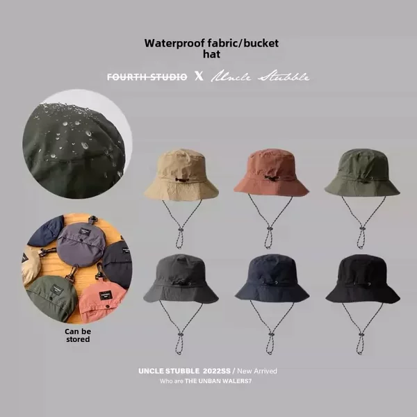 Waterproof Fisherman Hat Can be Receivable Bag Basin Hat Summer Thin Quick-drying Outdoor Mountaineering Hat Men's Sun Hat for Children