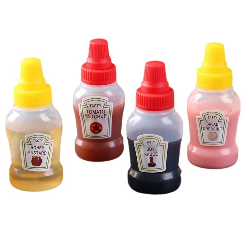 Sauce piquante transfrontalière en bouteille Déjeuner de camping portable Mini assaisonnement de cuisine Boîte scellée Bouteille de sauce à presser_voghion.com