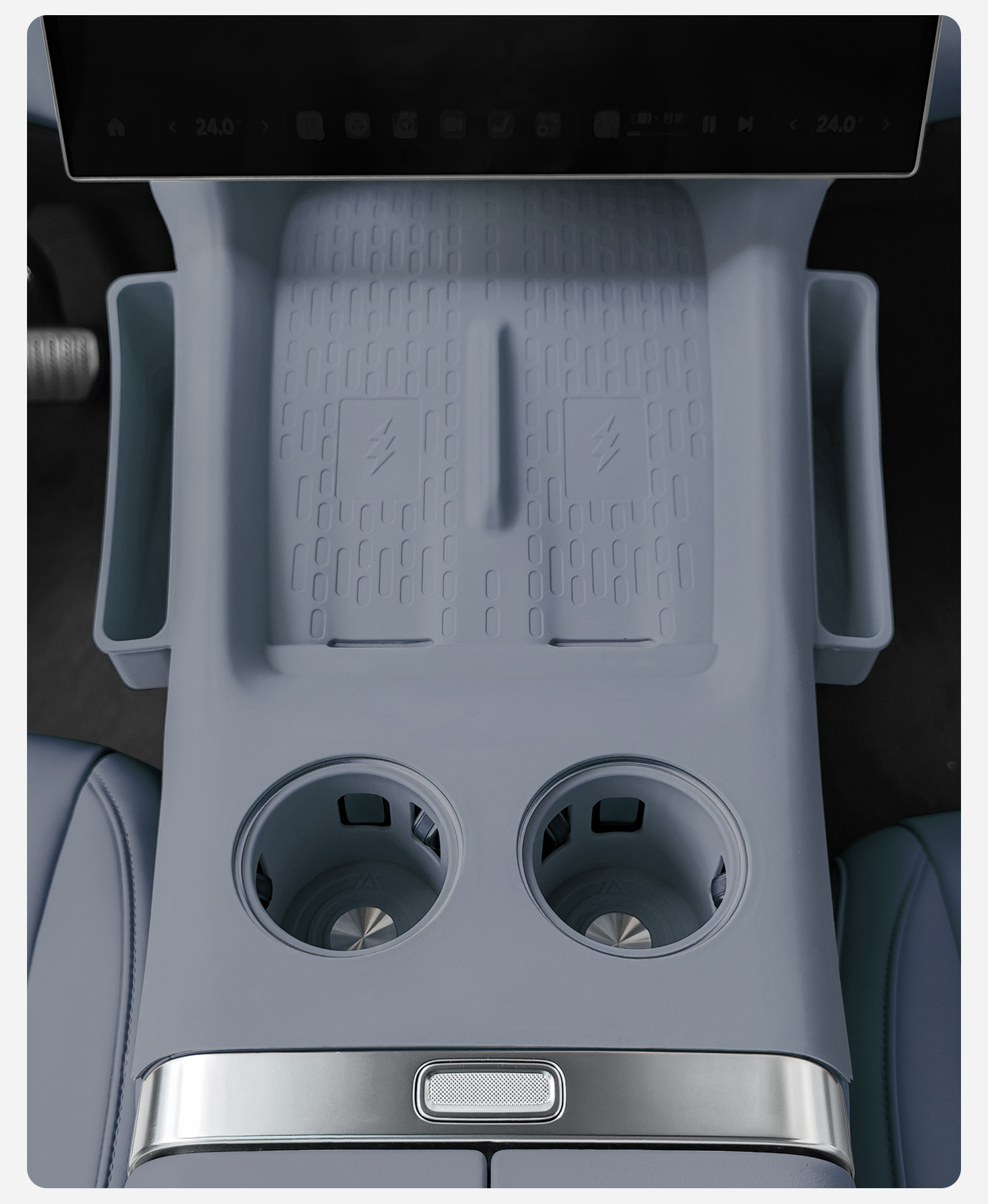 Suitable for Xiaomi YU7 wireless charging silicone pad, central control protection pad, dustproof and anti-slip protective pad, car interior accessories
