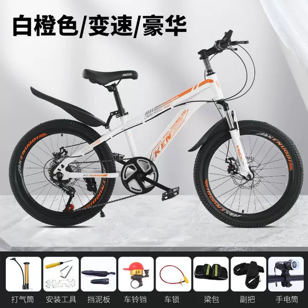 Shock-absorbing orange bike shifter (brake handle) disc brake