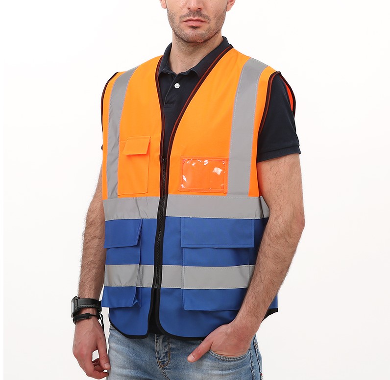 chaleco reflectante chaleco de construcción fluorescente sanitario trabajador construcción de seguridad nocturna ropa chaqueta de viaje nocturno fijo