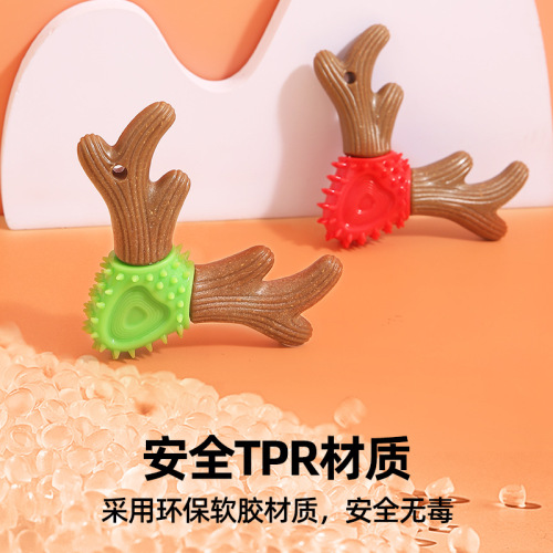 Cross-border new pet toy dog ​​teething stick simulated bone wear-resistant and chewable sawdust TPR dog toy