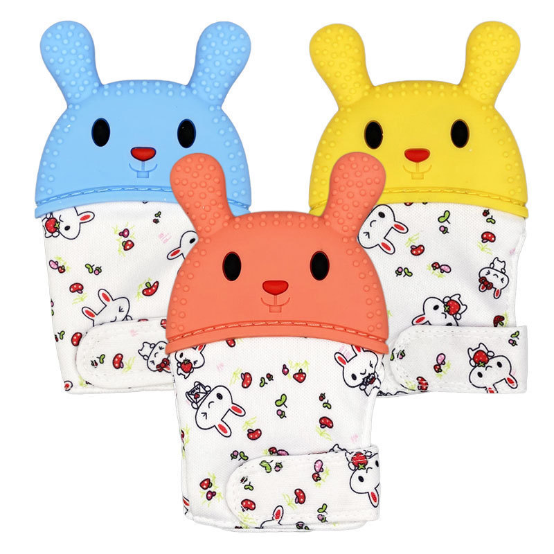 赤ちゃんのシリコンゴム手袋赤ちゃんの手の神器を食べない子供の歯のおもちゃ赤ちゃんは手の手袋の歯のゴムを食べるのをやめます。|undefined