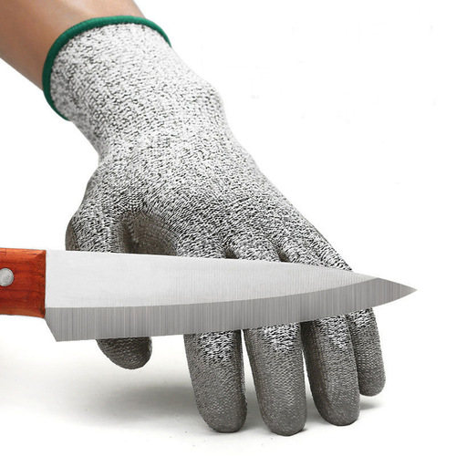 Level 5 anti-cut gloves HPPE anti-bite and anti-stab butchery kitchen fishing and killing children's labor protection gloves wear-resistant