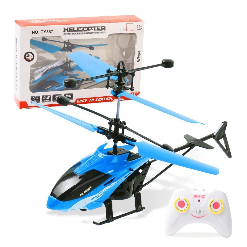 Induction suspension helicopter [blue] + acceleration remote control