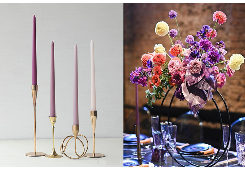 Title 6, Velas Largas Retro de Colores para Banquetes Bo...