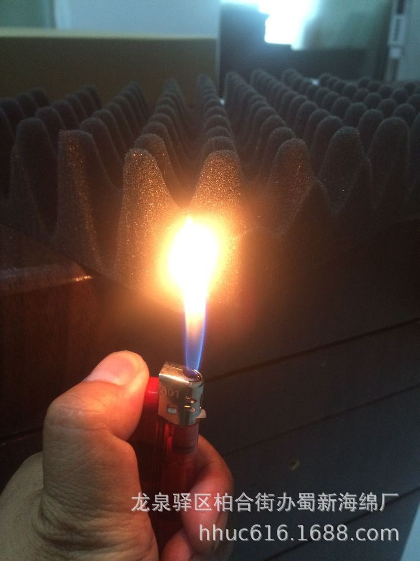 供应尖峰状静音防火海绵/黑色聚氨酯波浪状阻燃海绵/吸音阻燃绵