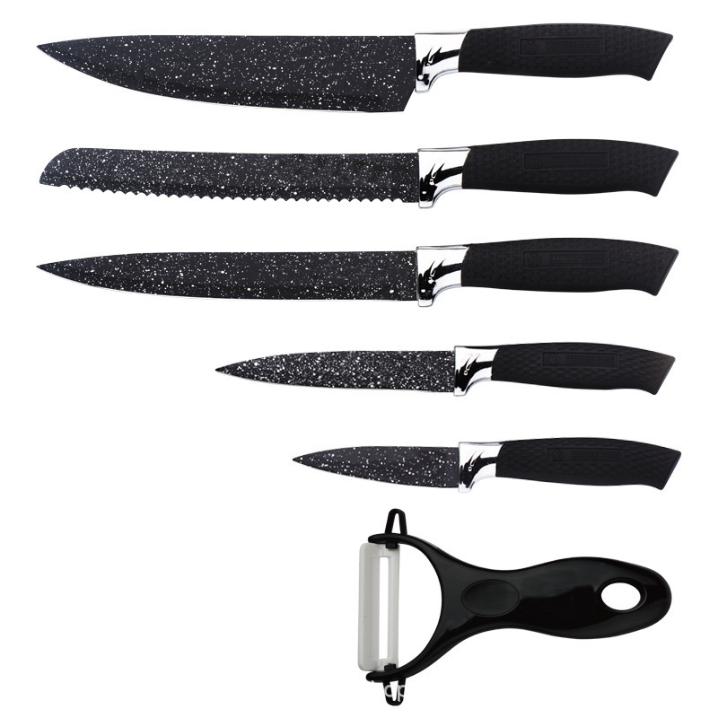 Spot Hot sale trenzado seis piezas cuchillo de acero inoxidable cuchillo de cocina cuchillo de regalo cuchillo de cocina cuchillo de cocina