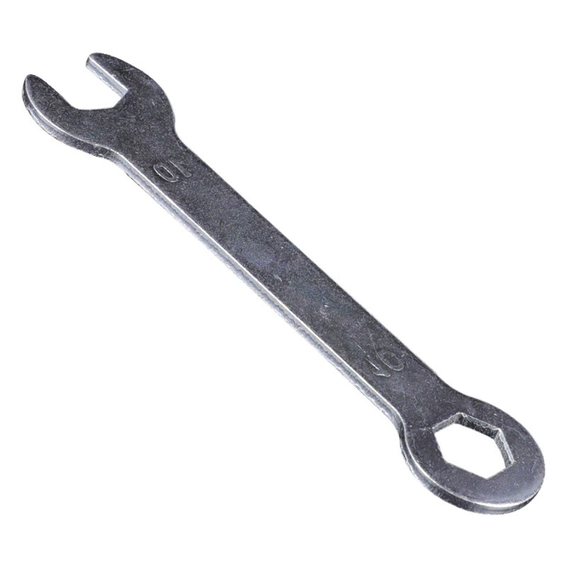 Прямые поставки с фабрики одноразовый закрытый ключ с подходящим железным открытым концом 10 мм, штампованный сливовый цветок двойного назначения, утолщенный