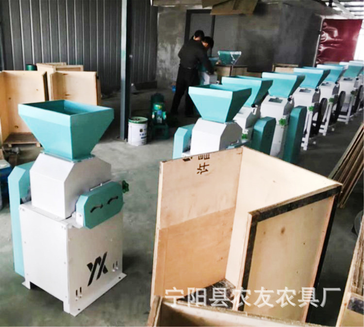 家用200kg /h 燕麦压扁机3kw玉米脱皮机不锈钢压扁脱粒机