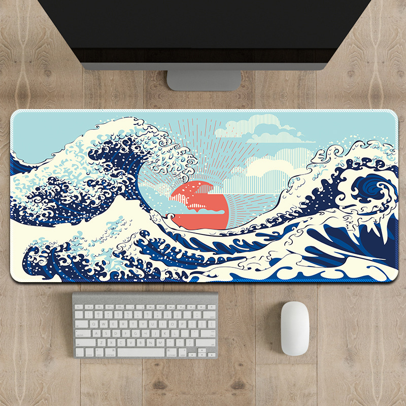 Alfombrilla japonesa Ukiyo-e con diseño de la Gran Ola