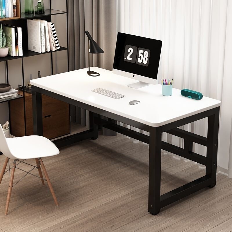 Computer desk, office desk, simple writing desk, reinforced steel frame, suitable for rental apartments, studios, home use, desktop study and writing table Computer desk, office desk, simple writing desk, reinforced steel frame, suitable for rental apartments, studios, home use, desktop study and writing table