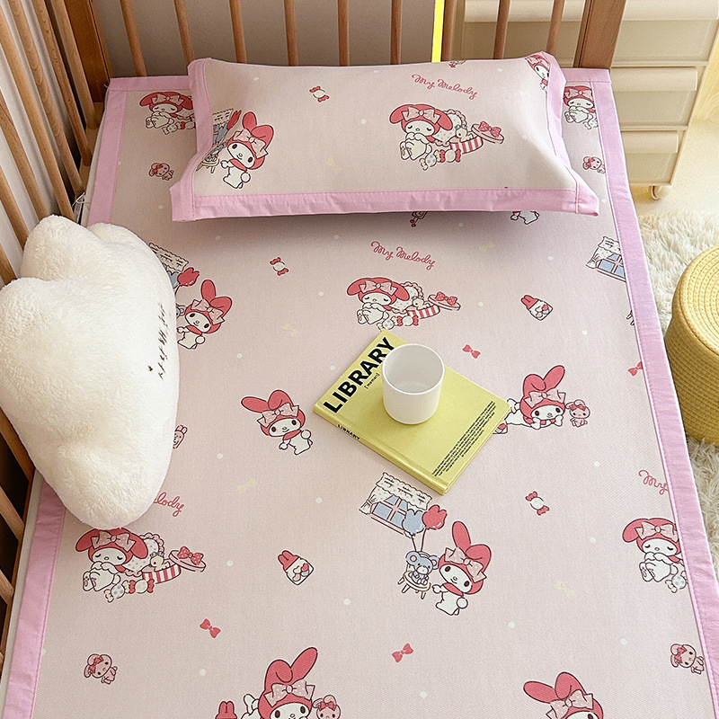 Baby bed mat summer baby kindergarten nap air-conditioned mat children's ice silk soft mat breathable water washable