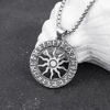 Double-sided fashionable universal pendant stainless steel, necklace, European style, wholesale