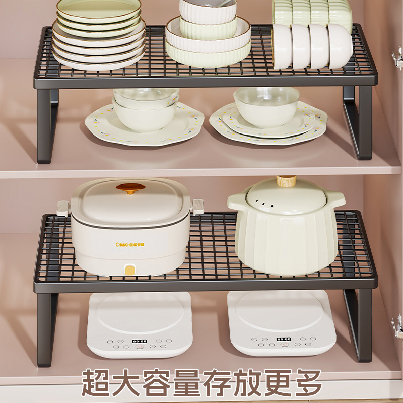 Estante Organizador Multicapa de Vajilla de Hierro Multifuncional para Cocina image 2