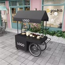 欧式移动摆摊车夜市摊位车超市促销台流动集市小吃户外展示架花车
