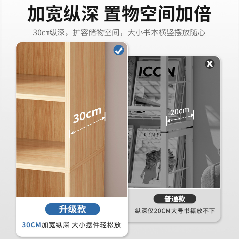 Estante de estantería de piso a techo Sala de estar doméstica de varios pisos Almacenamiento y almacenamiento Gabinete estrecho Estantería para niños Estantería de dormitorio Estantería contra la pared