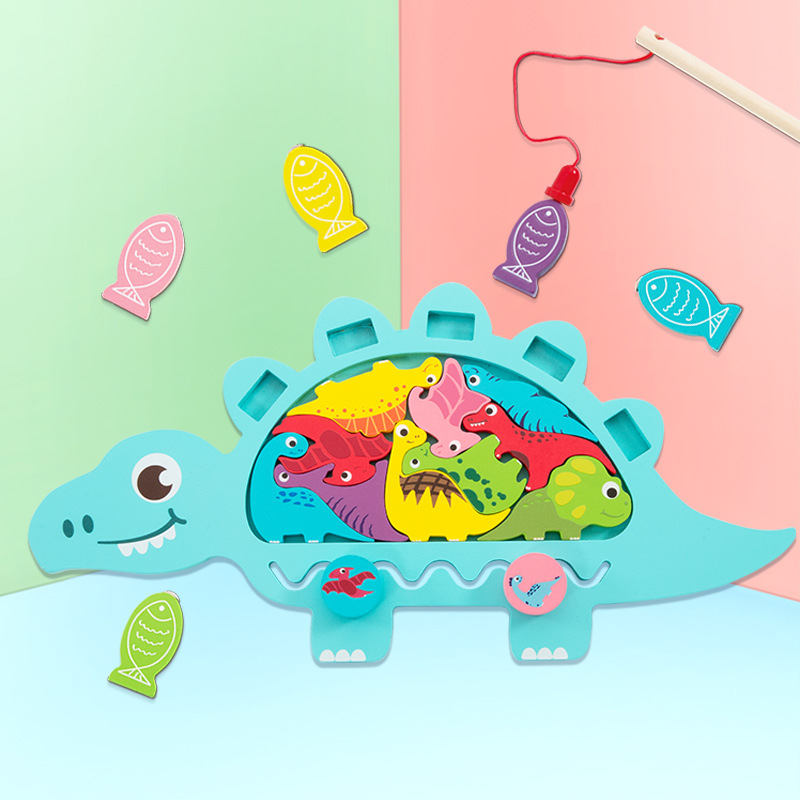 Marine magnetic dinosaur for fishing