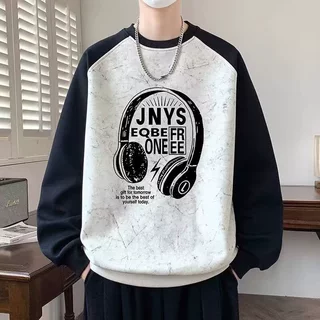 春秋季新款圆领卫衣男孩初高中学生长袖T恤青少年大童男装打底衫