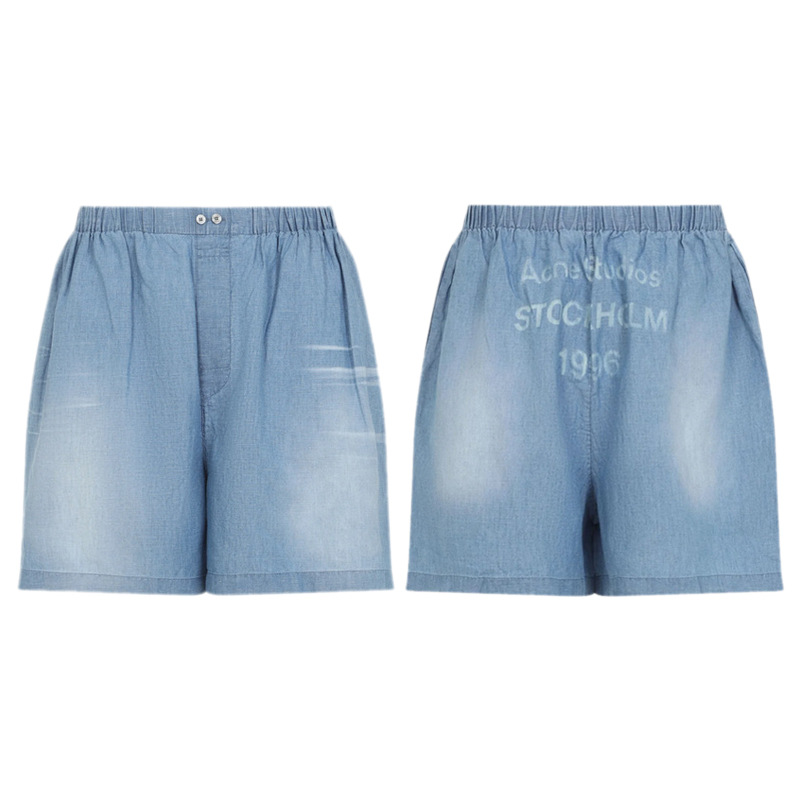 クロスボーダーのトレンディなAC手描きのスプラッシュインクのほつれ加工のウォッシュ加工のダメージ加工のパンツ、男性と女性用、ゆったりと多用途、軽くて豪華なワイドレッグジーンズ