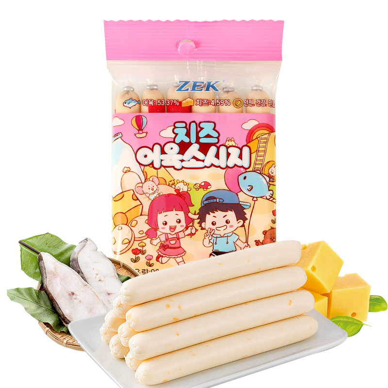 ZEK cod sausage imported from South Korea ZEK cheese corn deep sea cod sausage fish meat ham sausage children's snacks wholesale